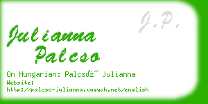 julianna palcso business card